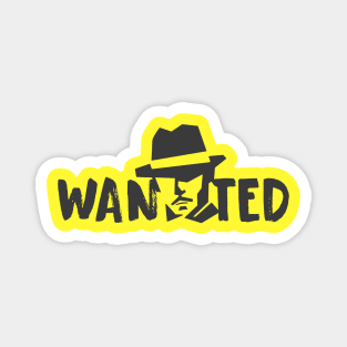 Wanted man typography design Magnet