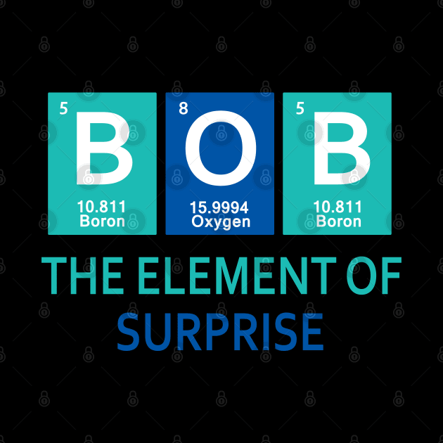 I'm Bob The element of surprise Periodic table gift funny by BOB