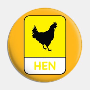 Hen picture Pin