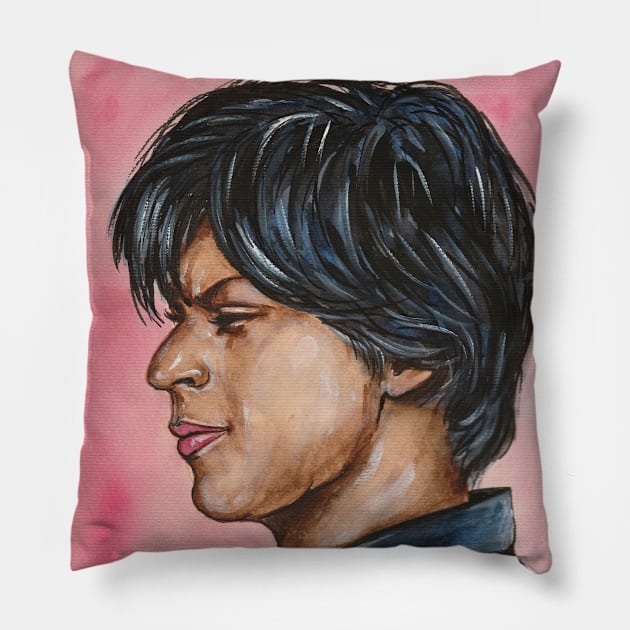 Shah Rukh Khan Pillow by Svetlana Pelin