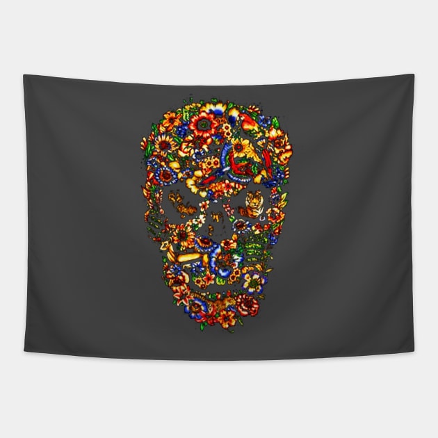 Sugar Skull Tapestry by dotanstav