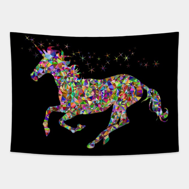 Colourful Horse Unicorn Tapestry by SnugFarm