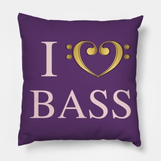 I Heart Bass Love Pillow