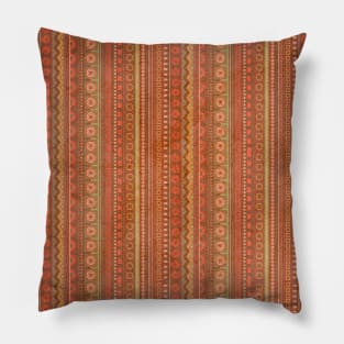 Colorful Mosaic Aztec Pattern Indian Mexican Ethnic Oriental Rug Pillow