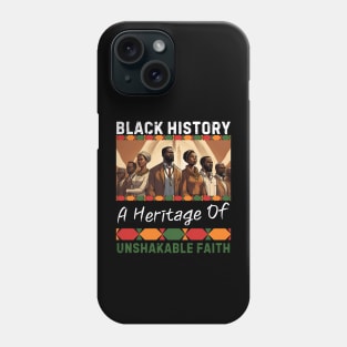 Happy Black History A Heritage of Unshakable Faith Phone Case