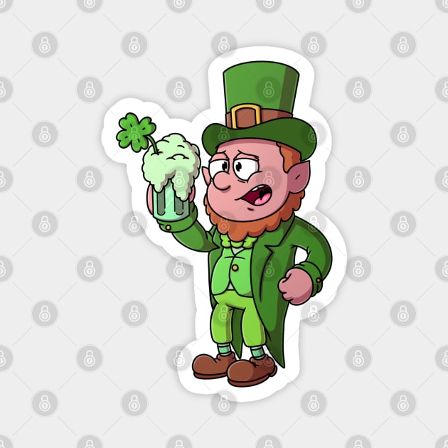 Drunk Leprechaun Magnet by TheMaskedTooner