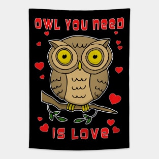 Owl You Need Is Love Tapestry