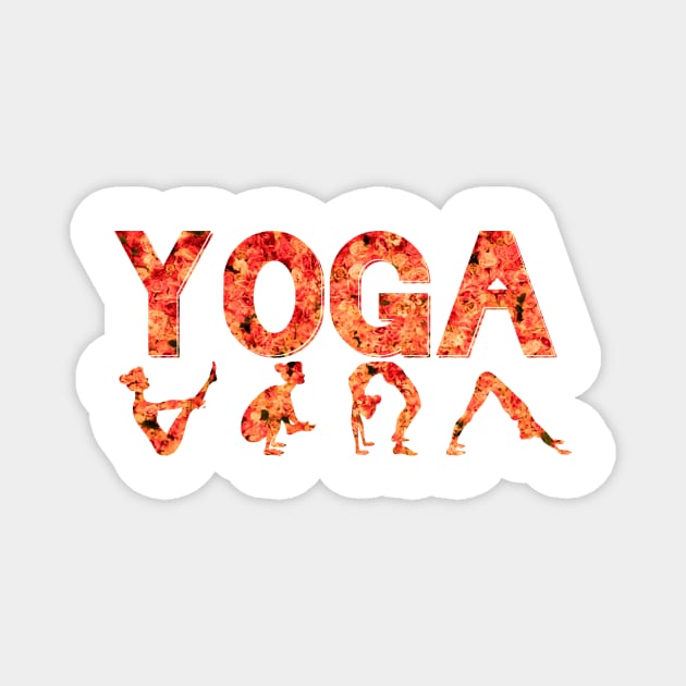 yoga, yoga poses, meditation, namaste, Magnet by L  B  S  T store