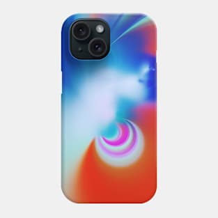 Future's Past Blue and Orange Abstract Artwork Phone Case