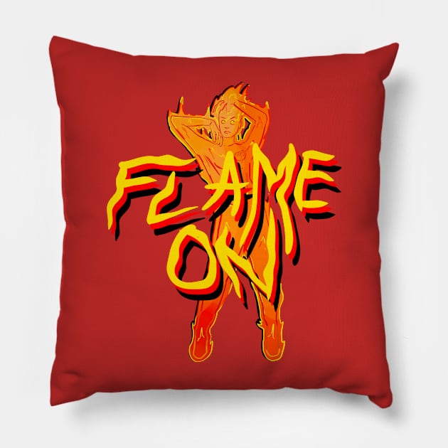 Flame On Pillow by RobotBarf