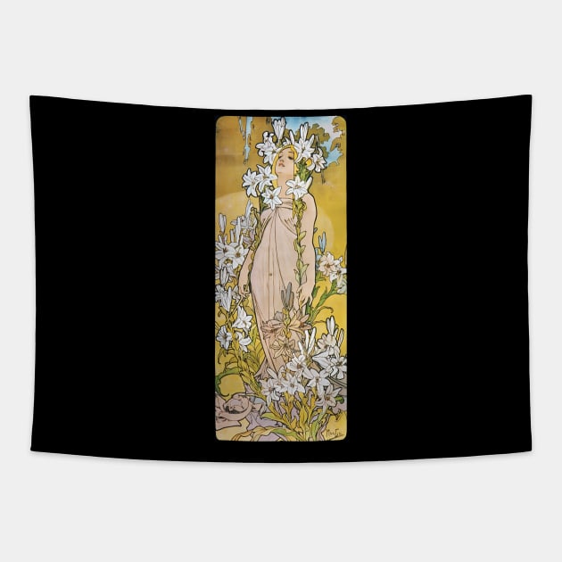 Alphonse Mucha - Lily Tapestry by jandesky