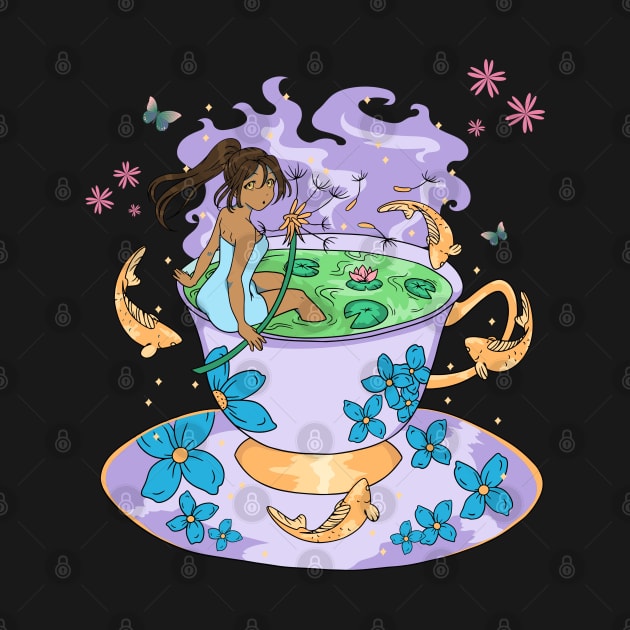 Kawaii Anime Black Girl Magic Tea by Sugoi Otaku Gifts