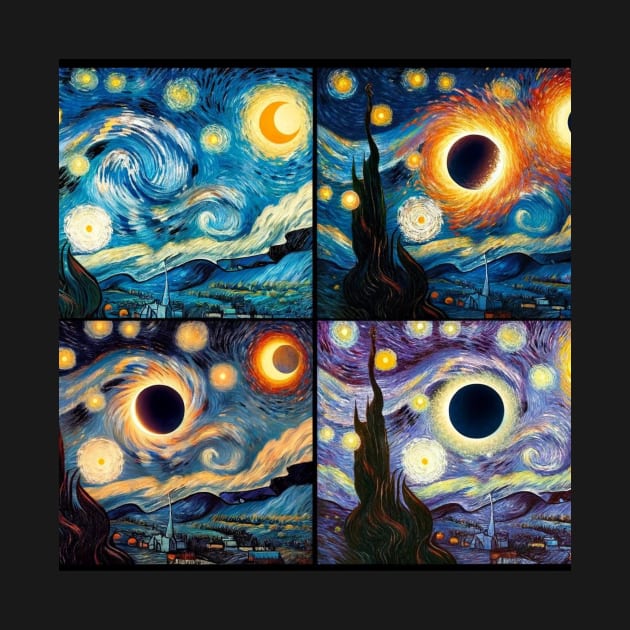 Eclipse Shirt 2024 Eclipse Tshirt Van Gogh Eclipse Shirt April 8 2024 Tee Eclipse 2024 Funny Astronomy Gift Solar Eclipse by HoosierDaddy