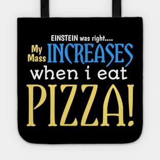 EINSTEIN was right.... My mass increases when i eat pizza Tote