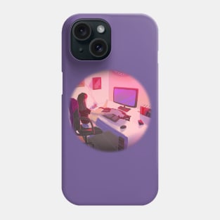 Cosy computer time Phone Case