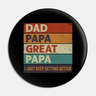 Promoted To Great Papa Pin