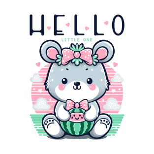 Cute bear, hello little one T-Shirt