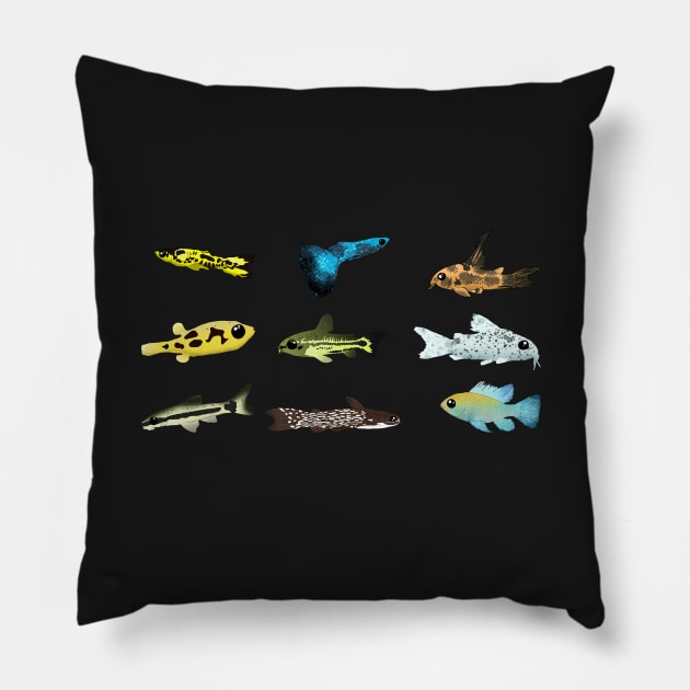 Aquatic Cuties Pillow by Moopichino