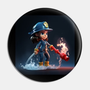 Witch fire fighter Pin