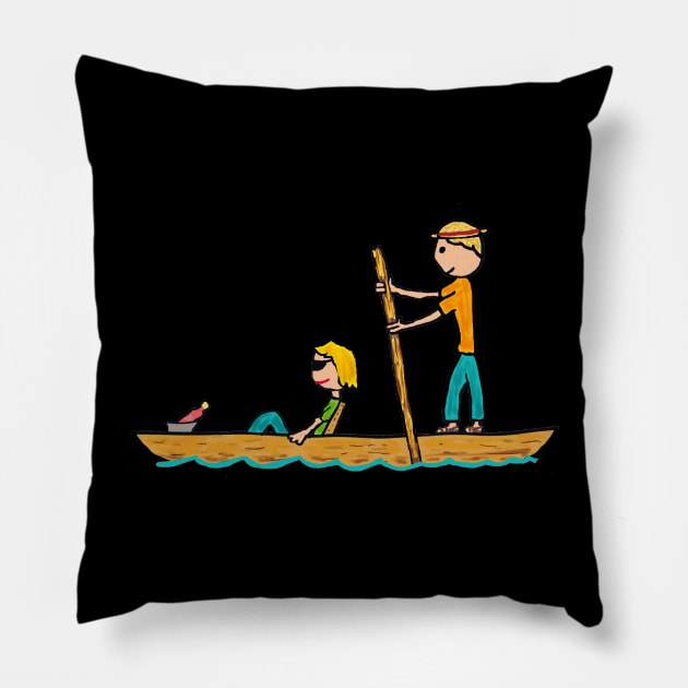 Punting Pillow by Mark Ewbie