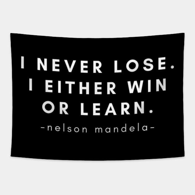 Nelson Mandela Quote Tapestry by 9 Turtles Project