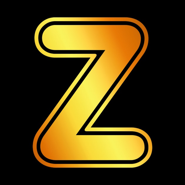 Z Golden Letter by SiSimo