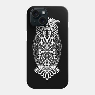 the dark owl in the night ecopop tribal arts Phone Case