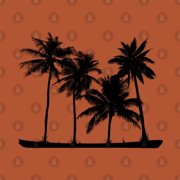 Palm Trees Silhouette by Artist Rob Fuller