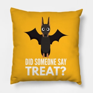 Doberman Halloween Trick or Treat Pillow