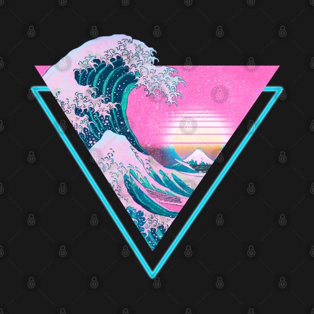 Vaporwave Aesthetic Great Wave Off Kanagawa by CoitoCG