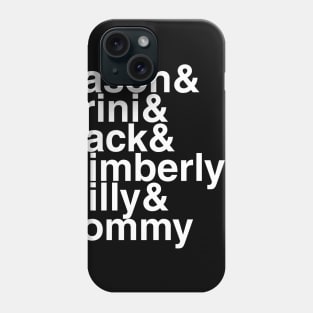 Power Rangers Helvetica List Phone Case