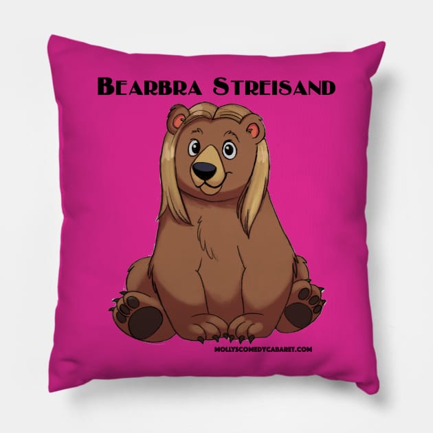 Bearbra Streisand Pillow by MollysComedyCabaret