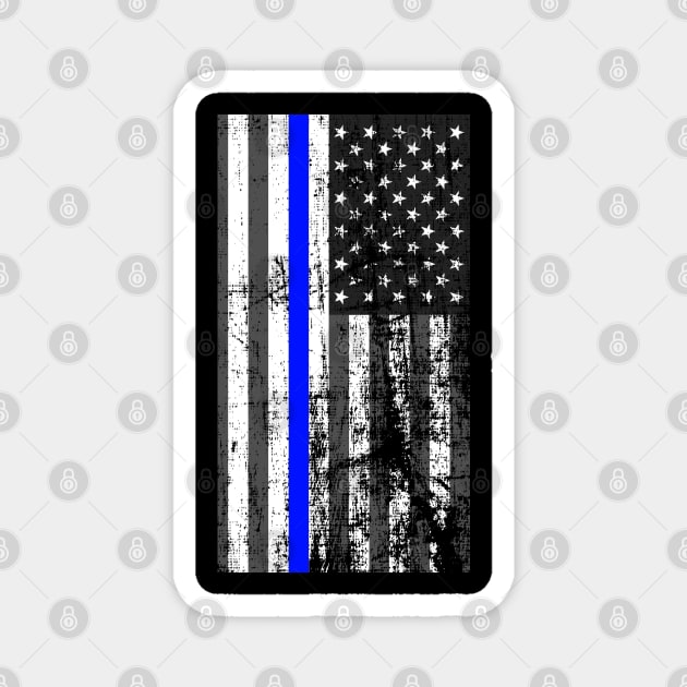 US Thin Blue Line Flag Magnet by ArtedPool