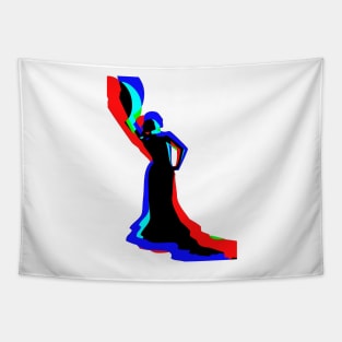 flamenco silhouette Tapestry