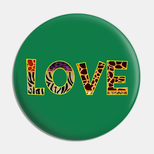 Love Message Leopard Pattern Women’s Positive Vibes Style Pin by Girl Gang Leader