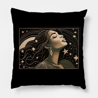 African American Woman Celestial Dream Pillow