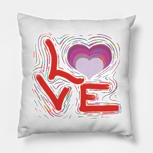 Rainbow Pride Heartbeat Gay Love is Love Pillow