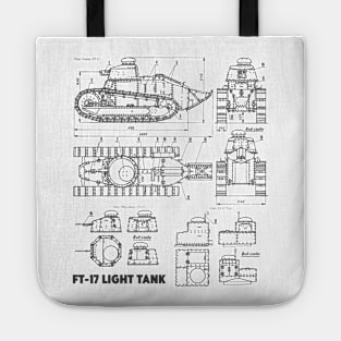 FT-17 Light Tank - WW1 Blueprint Tote