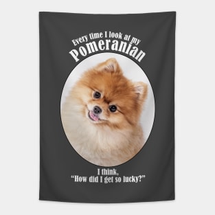 Lucky Pomeranian Tapestry