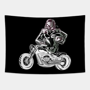 Astronaut Biker Tapestry