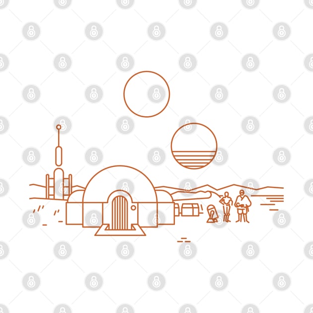 Tatooine vintage travel by chillstudio