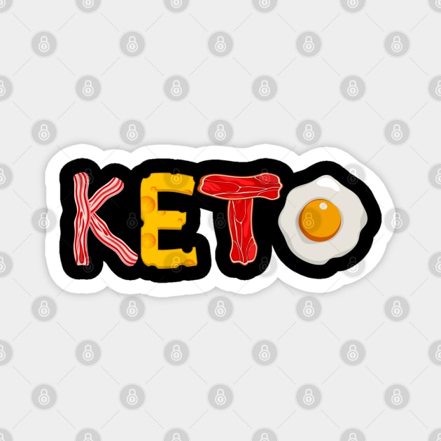 Keto Diet Ketosis Shirt For Low Carb High Fat Ketogenic Diet Magnet by GigibeanCreations