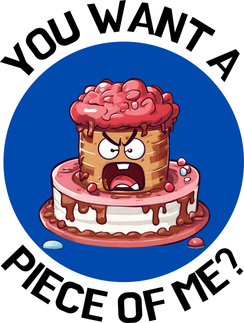 You Wanna Piece Of Me | Cake Pun Kids T-Shirt by Allthingspunny