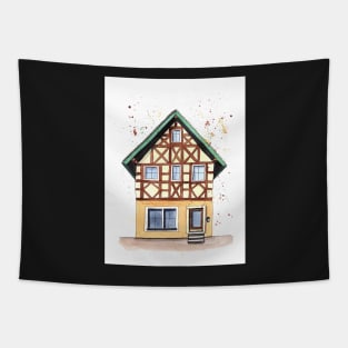 half-timbered house in Germany Tapestry