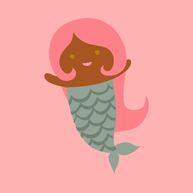 Cute Mermaid {Coral Pink} by Cecilia Mok