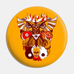 Orad Owl And Ageless Skull Pin