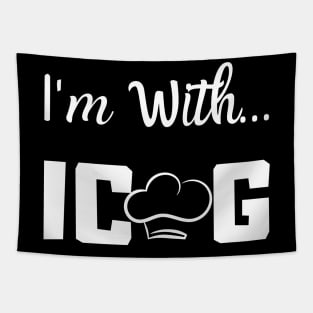 Im With ICAG - White, Iron Chef Alex Guarnaschelli Tapestry