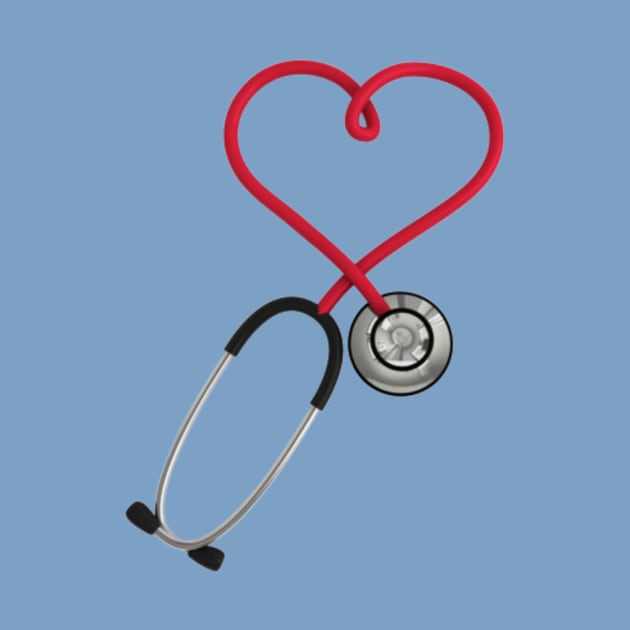 I Heart Stethoscope by Aine Creative Designs