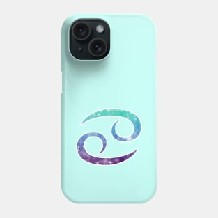 Cancer Zodiac Symbol in Magical Mermaid Colors Phone Case
