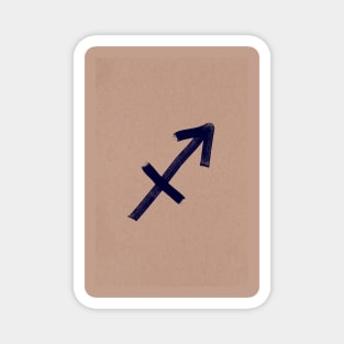 Sagittarius on tan paper Magnet